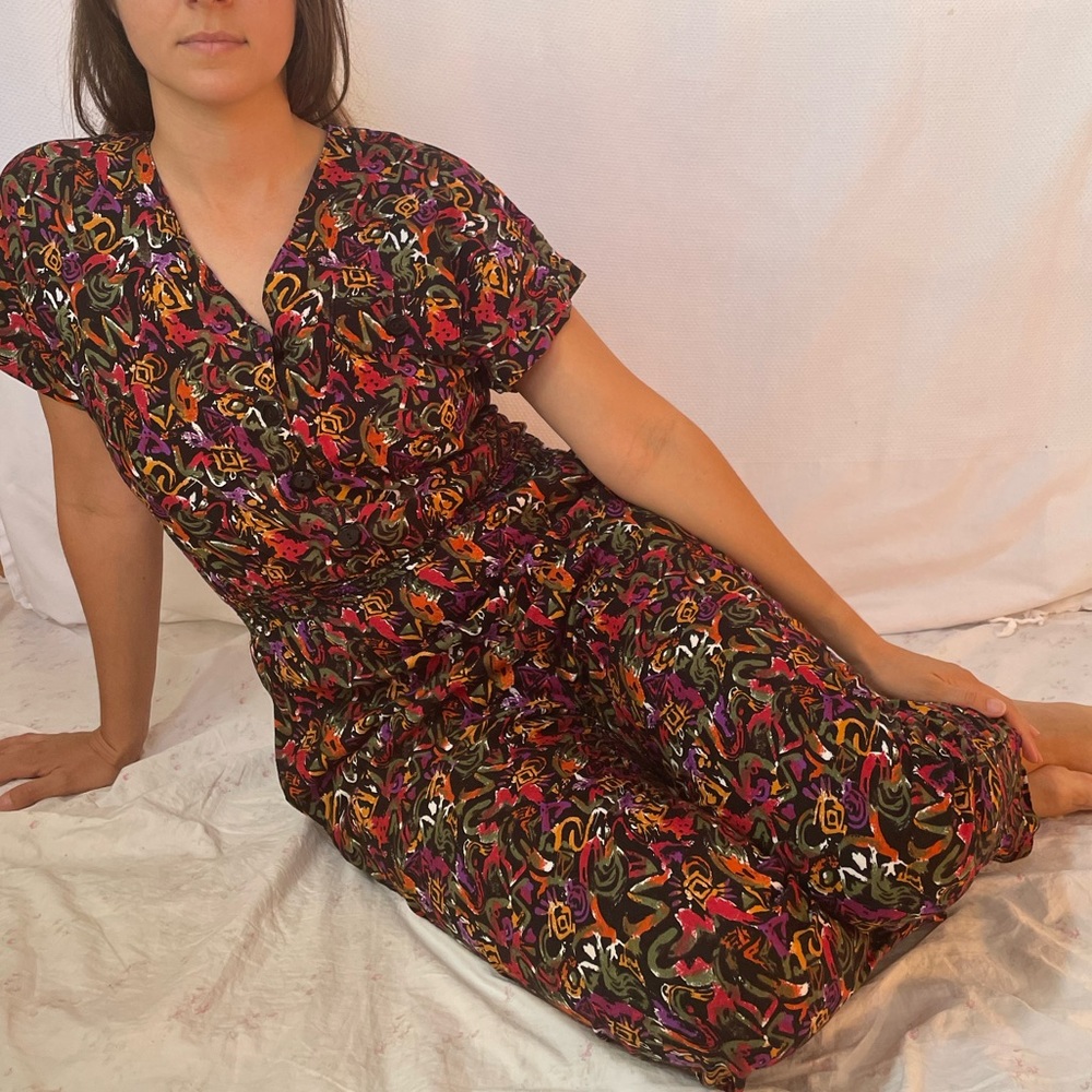 Funky Patterned 90s vintage jumpsuit